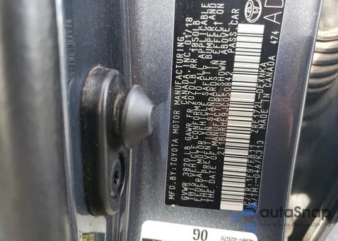 2018 Toyota Corolla L z USA, uszkodzony, nr VIN 2T1BURHE9JC050842